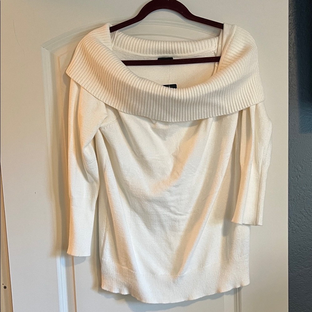 Torrid Off-Shoulder Cream Sweater